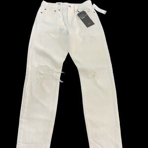 Women's Levi's 501 Wedgie White Denim Jeans new